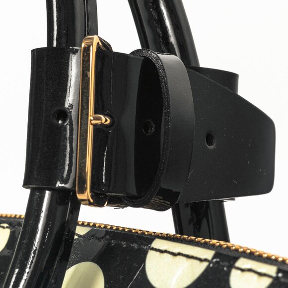 Louis Vuitton x Yayoi Kusama Lockit MM Infini Noir Monogram Vernis Dots Tote - Picture 7 of 14